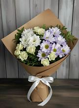 Букет цветов из:  Хризантемы и Розы в Нефтекамске