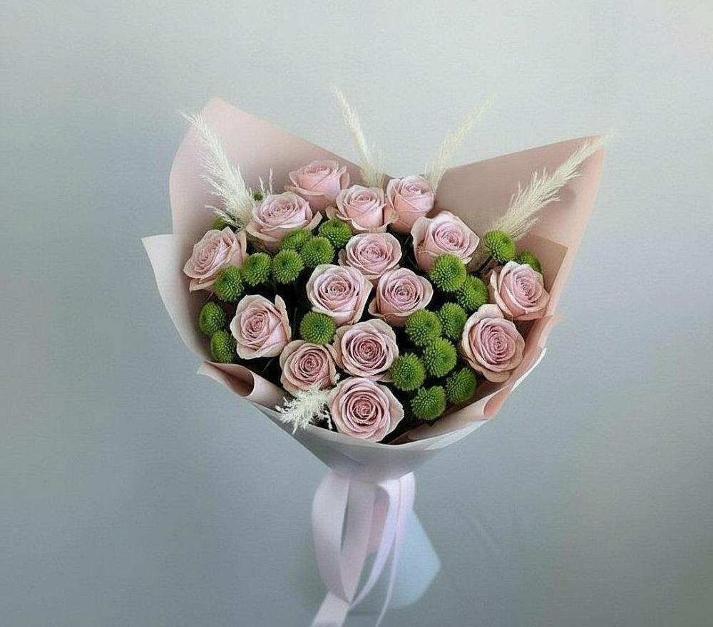 Букет цветов из: Розы и Хризантемы в Нефтекамске