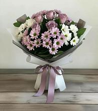 Букет цветов из:  Хризантемы и Розы в Нефтекамске