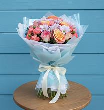 Букет цветов из:  Хризантемы и Розы #REPLACE_PRED# Нефтекамске