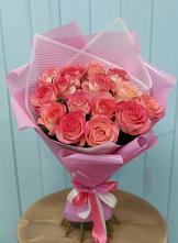 Букет 15 Розовых роз Равель #REPLACE_PRED# Нефтекамске