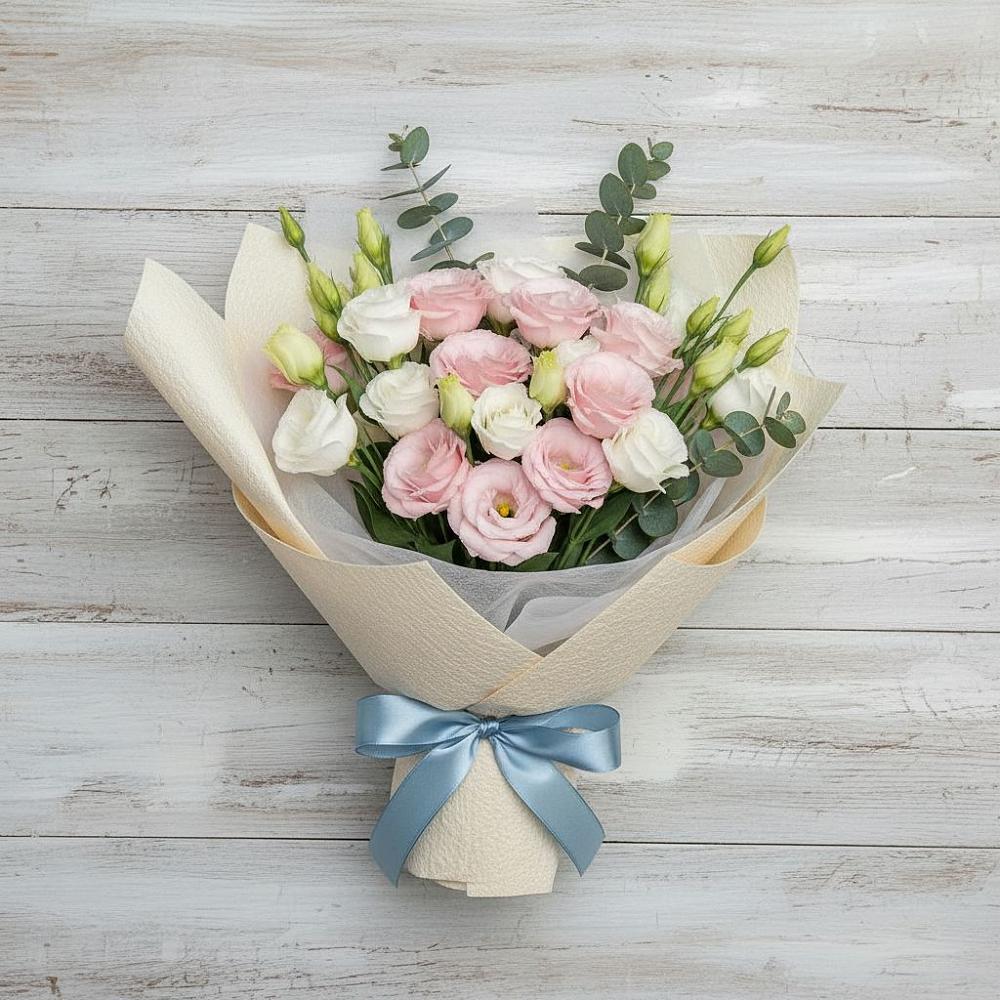 Букет цветов из: Лизиантусы в Нефтекамске